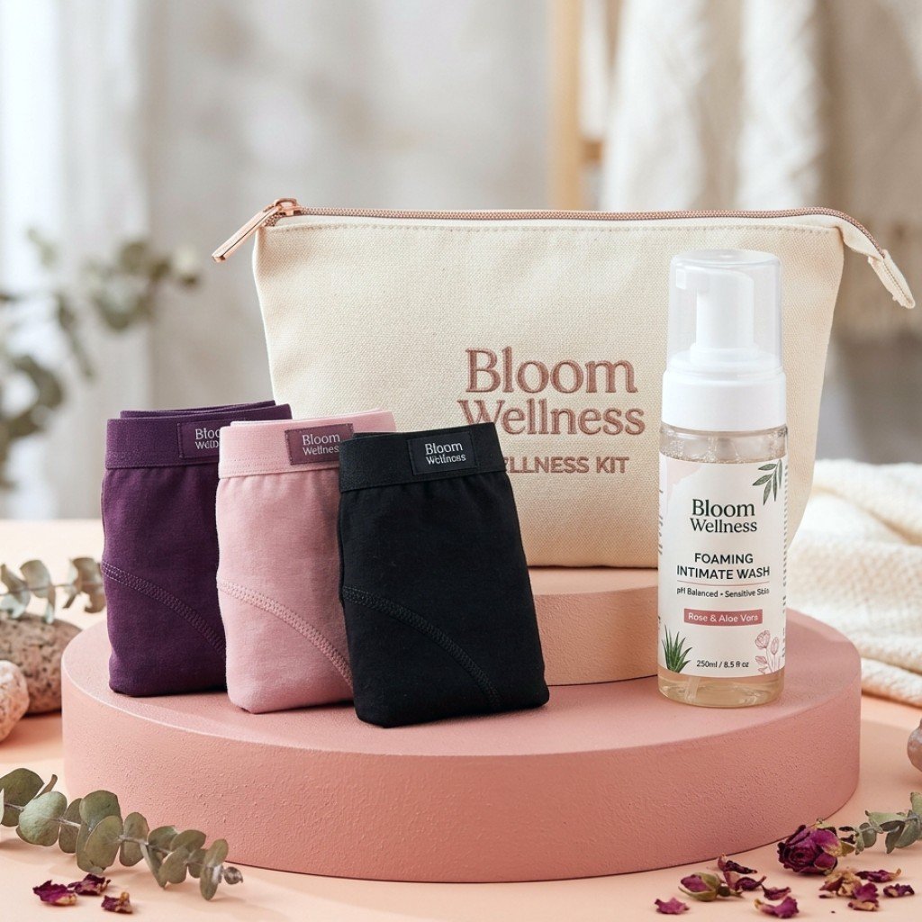 AFOREHEALTH The Ultimate Confidence Box (2 Period Panties + Stain Wash + Travel Pouch)